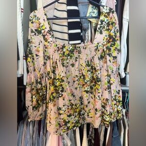 Tuckernuck Blush Meadows Floral Blouse